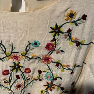 AS Floral Embroidered Cream Dress